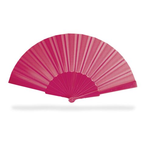 Werbeartikel Fächer bunt – fuchsia – mit Logo bedruckt