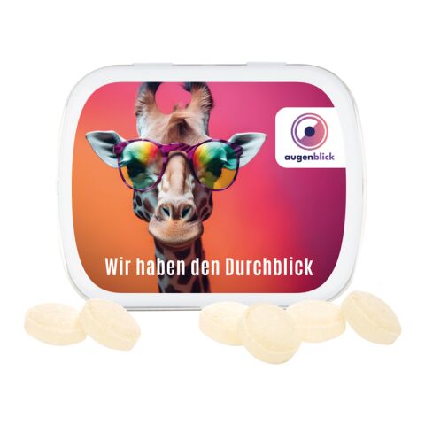 Klappdose weiß | ohne Werbeanbringung | Mini Bonbons Japanisch Minze
