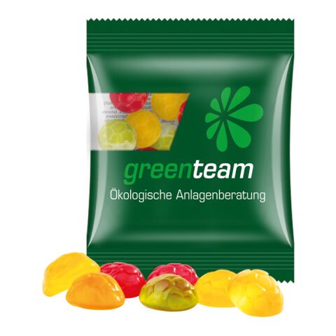 Werbeartikel Minitüte 10 g Trolli Fruchtgummi Standardformen – transparent – mit Logo bedruckt