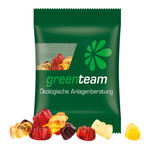 Werbeartikel Minitüte 15 g Trolli 30 % Fruchtsaft Bärchen – transparent – mit Logo bedruckt