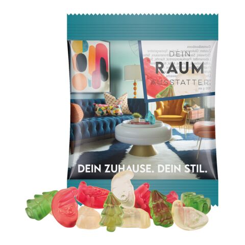 Werbeartikel Minitüte 10 g Trolli Fruchtgummi Weihnachtsmischung – transparent – mit Logo bedruckt