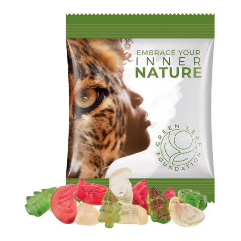 Minitüte 15 g Trolli Fruchtgummi Weihnachtsmischung weiß | ohne Werbeanbringung | Folie, weiß