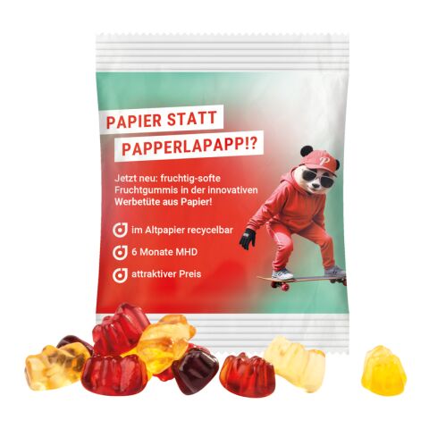 Minitüte 15 g Trolli 30% Fruchtsaft Bärchen weiß | ohne Werbeanbringung | Recyclingfähiges Papier