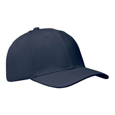 Werbeartikel 6-Panel-Baseball-Cap – blau – mit Logo bedruckt