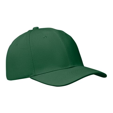 Werbeartikel 6-Panel-Baseball-Cap – dunkelgrün – mit Logo bedruckt