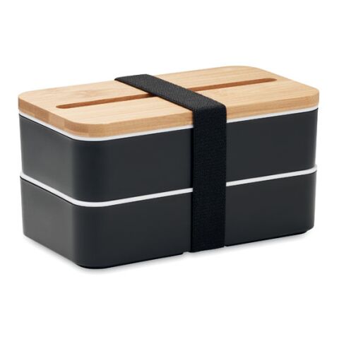 Lunchbox recyceltes PP schwarz | ohne Werbeanbringung | Nicht verfügbar | Nicht verfügbar | Nicht verfügbar