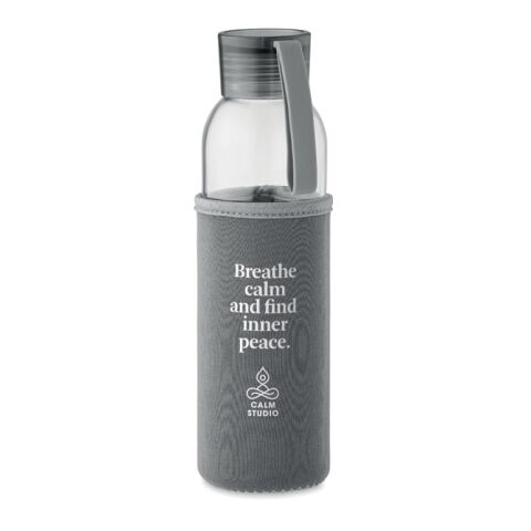 Flasche recyceltes Glas 500 ml dunkelgrau