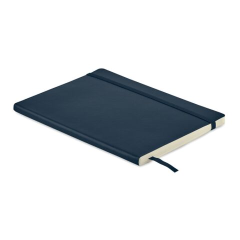 Nachhaltiger Werbeartikel DIN A5 Notizbuch recycelt – marineblau – mit Logo bedruckt
