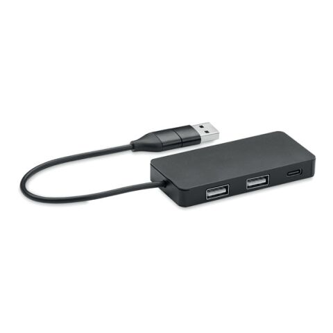 3 Port USB Hub schwarz | ohne Werbeanbringung | Nicht verfügbar | Nicht verfügbar