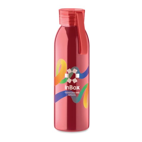 Werbeartikel Edelstahlflasche 650ml – rot – mit Logo bedruckt