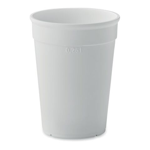 Recycelter PP-Becher 300 ml weiß | ohne Werbeanbringung | Nicht verfügbar | Nicht verfügbar