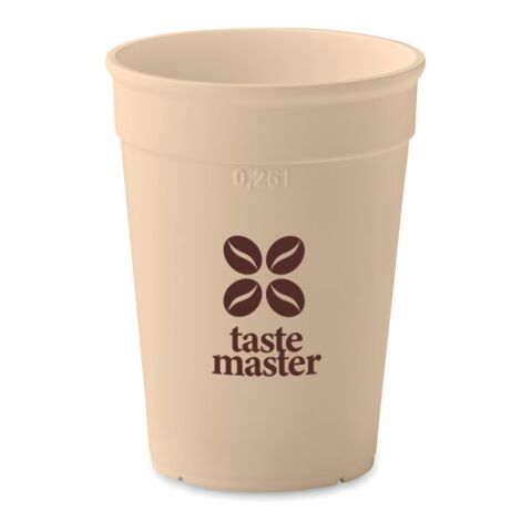 Recycelter PP-Becher 250 ml beige | ohne Werbeanbringung | Nicht verfügbar | Nicht verfügbar