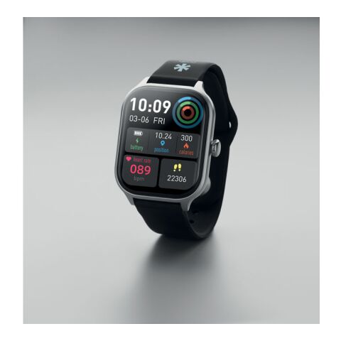 Werbeartikel 4.0 Fitness Smart Watch – silber – mit Logo bedruckt