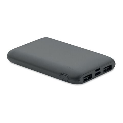 Werbeartikel Powerbank 5000 mAh – dunkelgrau – mit Logo bedruckt