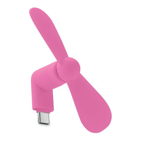 Werbeartikel Smartphone-Ventilator – fuchsia – mit Logo bedruckt