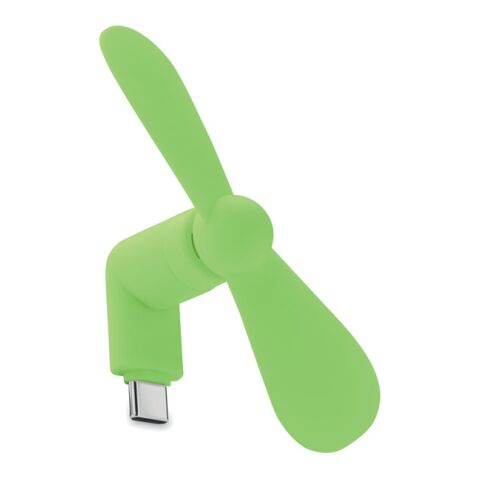 Werbeartikel Smartphone-Ventilator – limette – mit Logo bedruckt