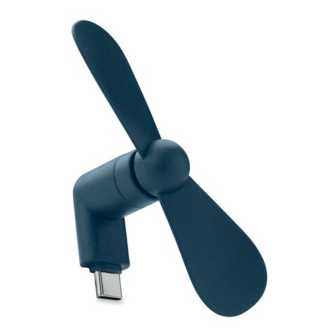 Werbeartikel Smartphone-Ventilator – marineblau – mit Logo bedruckt