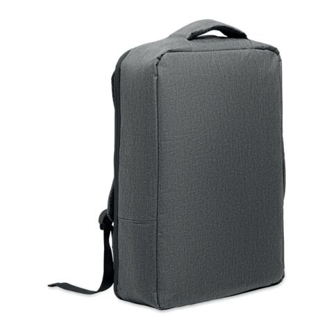 Werbeartikel 15" Laptop-Rucksack – dunkelgrau – mit Logo bedruckt