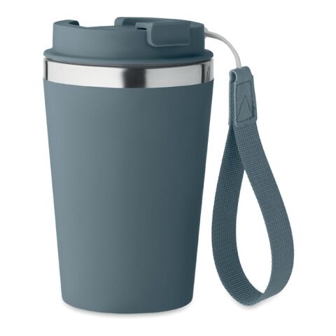 Werbeartikel Doppelwandiger Trinkbecher, Thermobecher 350 ml – petrol – mit Logo bedruckt