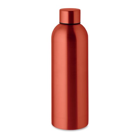 Nachhaltiger Werbeartikel Edelstahl Trinkflasche 750 ml einwandig 90% recycelt auslaufsicher BPA-frei – rot – mit Logo bedruckt