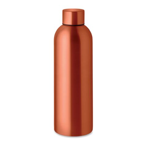 Nachhaltiger Werbeartikel Edelstahl Trinkflasche 750 ml einwandig 90% recycelt auslaufsicher BPA-frei – orange – mit Logo bedruckt