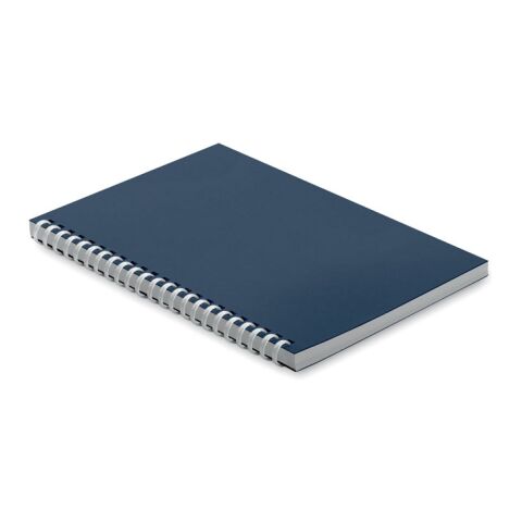 Nachhaltiger Werbeartikel DIN A5 Notizbuch Karton – marineblau – mit Logo bedruckt