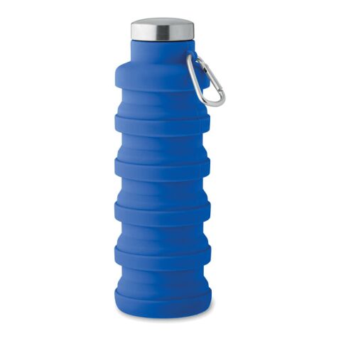Werbeartikel Faltbare Flasche 500ml – königsblau – mit Logo bedruckt