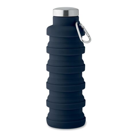 Werbeartikel Faltbare Flasche 500ml – marineblau – mit Logo bedruckt