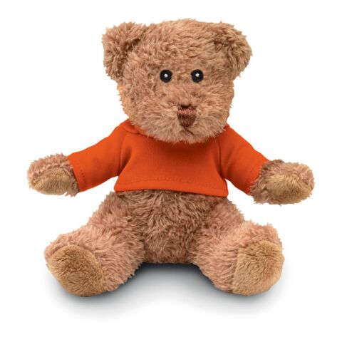 Werbeartikel Teddybär mit T-Shirt – orange – mit Logo bedruckt