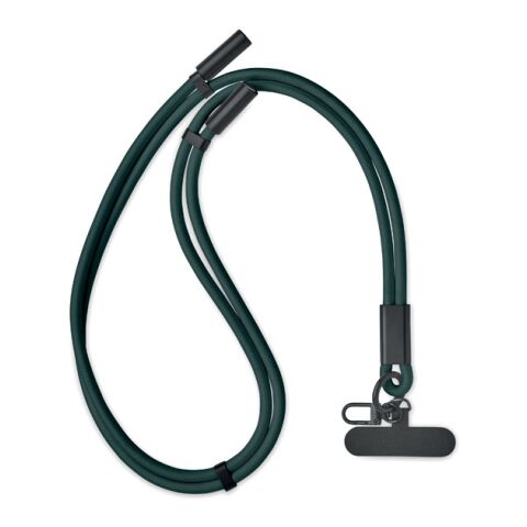 Werbeartikel 60W Lanyard-Ladekabel – dunkelgrün – mit Logo bedruckt