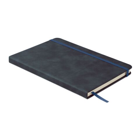 Nachhaltiger Werbeartikel DIN A5 Smokey Notizbuch PU – blau – mit Logo bedruckt