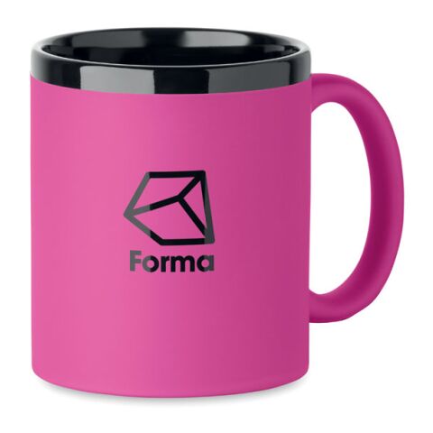 Werbeartikel Keramikbecher für Laser 300 ml – fuchsia – mit Logo bedruckt