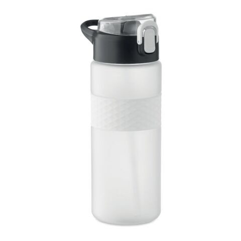 Werbeartikel Trinkflasche RPET 700ml – transparent weiss – mit Logo bedruckt