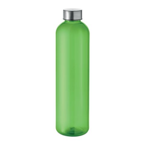 Werbeartikel Trinkflasche RPET 1000 ml – transparent limettengrün – mit Logo bedruckt