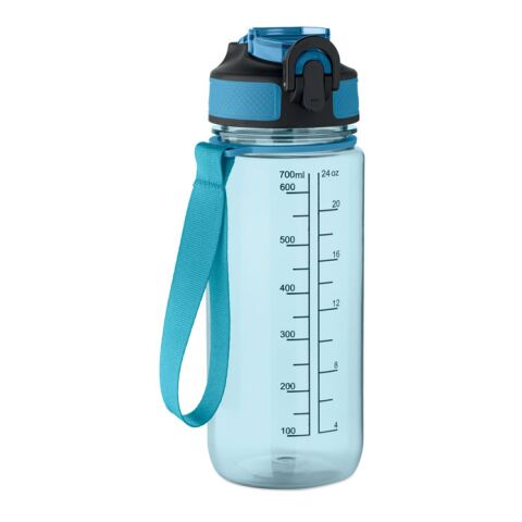 Werbeartikel Sport-Trinkflasche 700ml MO2792-27 – transparent hellblau – mit Logo bedruckt