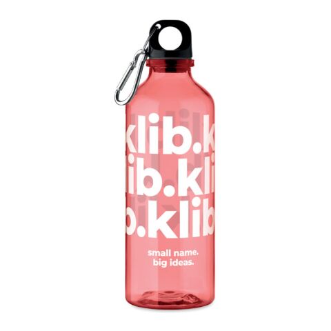Werbeartikel Trinkflasche RPET 500ml – rot – mit Logo bedruckt