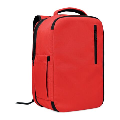 Werbeartikel Rucksack in Kabinengrösse – rot – mit Logo bedruckt