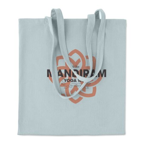 Einkaufstasche aus Kord himmelblau | ohne Werbeanbringung | Nicht verfügbar | Nicht verfügbar | Nicht verfügbar