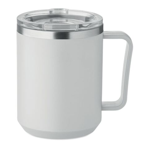 Werbeartikel Doppelwandiger Becher 400ml – grau – mit Logo bedruckt