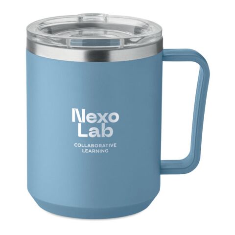 Werbeartikel Doppelwandiger Becher 400ml – petrol – mit Logo bedruckt