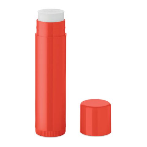 Werbeartikel Veganer Lippenbalsam – rot – mit Logo bedruckt