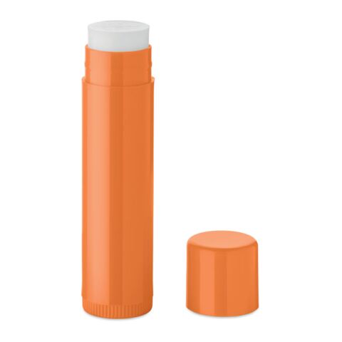 Werbeartikel Veganer Lippenbalsam – orange – mit Logo bedruckt
