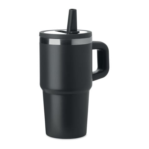Werbeartikel Doppelwandiger Trinkbecher 500ml – schwarz – mit Logo bedruckt
