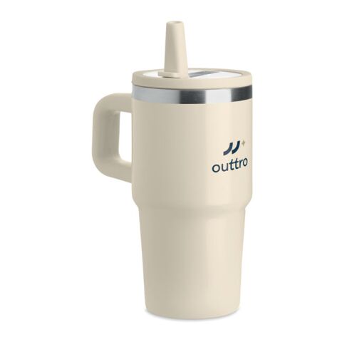 Doppelwandiger Trinkbecher 500ml beige