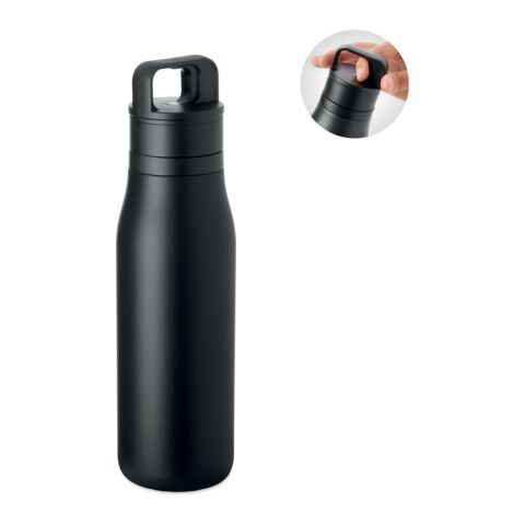Doppelwandige Flasche 500ml schwarz
