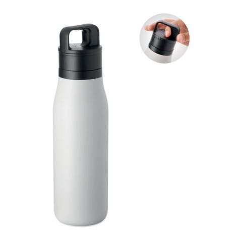 Werbeartikel Doppelwandige Flasche 500ml – weiss – mit Logo bedruckt