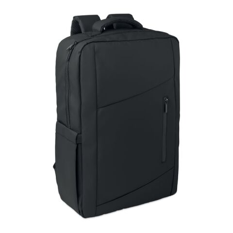 15" PU RPET Laptop-Rucksack schwarz