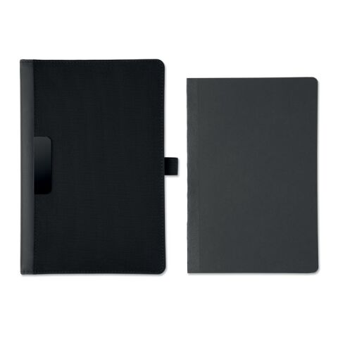 DIN A5 Portfolio &amp; Notizblock schwarz