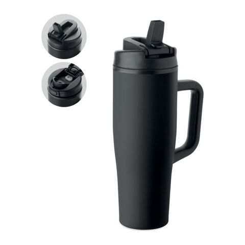 Doppelwandiger Becher 900ml schwarz