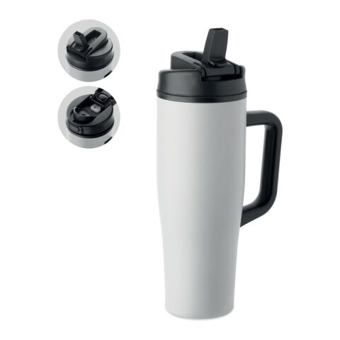 Werbeartikel Doppelwandiger Becher 900ml – weiss – mit Logo bedruckt